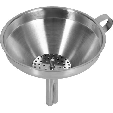 1 entonnoir à huile/vin en acier inoxydable, un ustensile de cuisine ménager avec une passoire amovible.