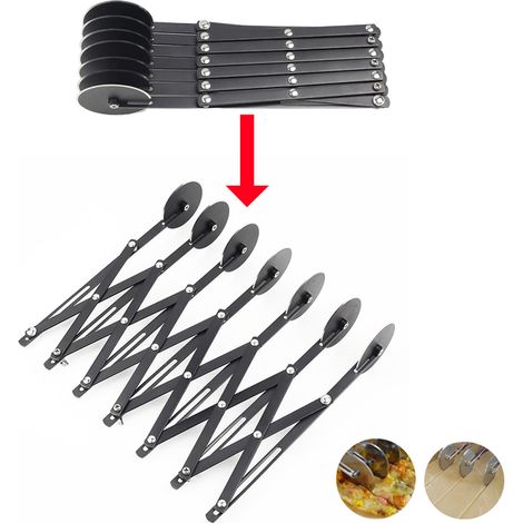 Coupe-pizza à 3/5/7 roues, diviseur de pâte réglable, coupe-pâte à pizza, pâte à pain, tartes, rouleau flexible en acier inoxydable, outils de cuisine (1/5)
