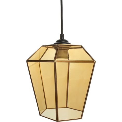 Lampe Suspension Déco "Terias" 26cm Orange (1/4)