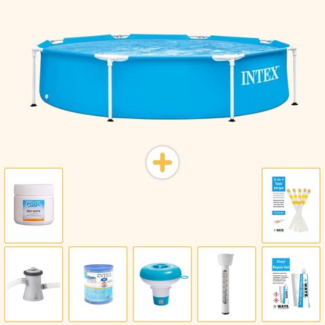 Intex Piscine Tubulaire Ronde - 244x51 cm - 8-pièces S22449 (1/5)