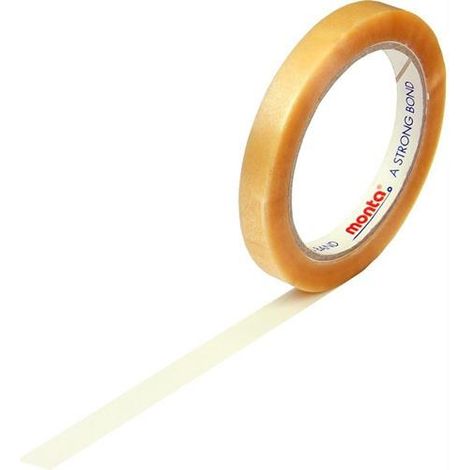 Ruban adhésif monta 220 largeur 12mm longueur 66m S.54µ PVC transparent silencieux TRANSPAK