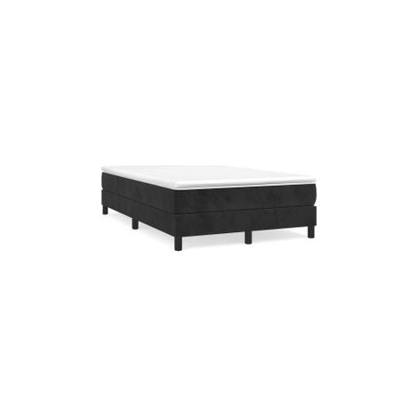 Sommier à lattes de lit avec matelas Noir 120x200 Velours (1/5)