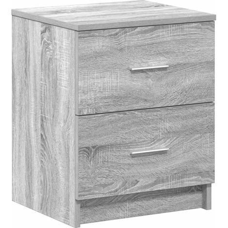 Maison Exclusive - Nachttisch mit 2 Schubladen Grau Sonoma 40x36x (1/5)