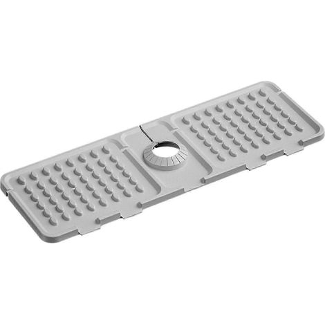 Tapis anti-gouttes pour robinet, tapis de lavabo réutilisable, tapis de séchage pour salle de bain, protection pour comptoir, tapis pour robinet d'évier-Grey (1/5)