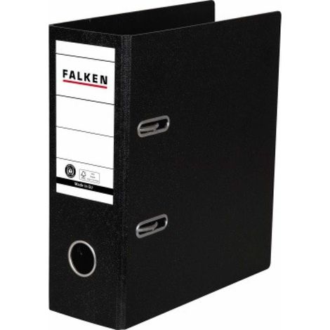 Falken Ordner S80 11285830 DIN A5 hoch 80mm Hartpappe schwarz (1/5)