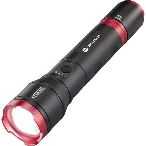 TOOLCRAFT   Handlampe verstellbar, Einstellbare Punktgröße, mit Stroboskopmodus, mit USB-Schnittstel