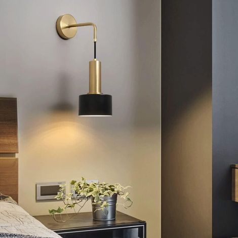 Lampade da parete a LED, illuminazione esterna, testiera del letto, cabina armadio, mobili per soggiorno, decorazioni per la casa, tavolo, specchi, camera da letto, nero (1/4)