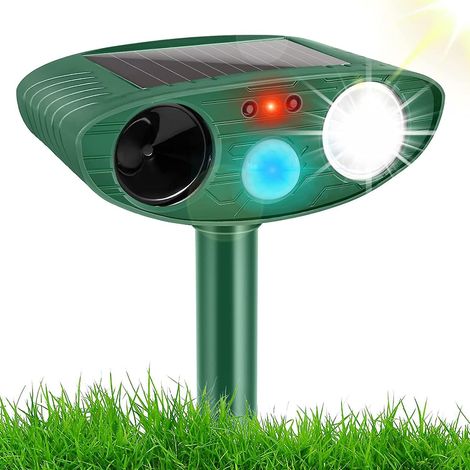 dissuasif Pour Oiseaux, Dissuasif Pour Chats Verts, Dissuasif Pour Animaux Nergie Solaire, Dissuasif Ultrasons, Dissuasif Extrieur Tanche Avec D (1/5)
