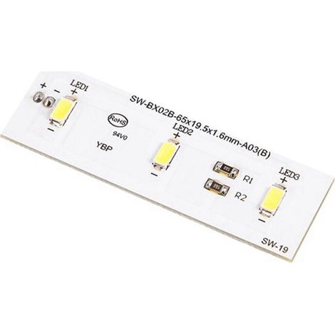 Plaque Éclairage LED pour Réfrigérateur Compatible ZBE2350HCA Lot de 2 Pièces (1/4)
