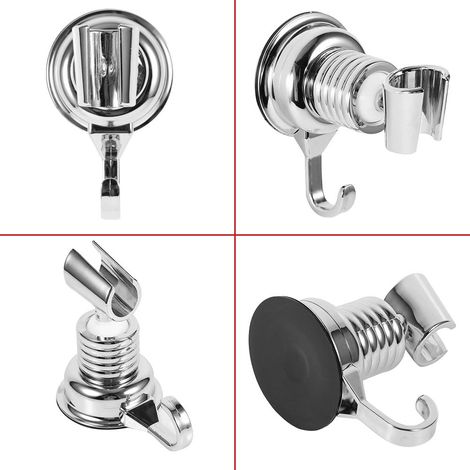 Handheld Shower Holder with 360 Degree Rotating Design, ABS, 360 Degree Fixed for Bathroom, Shower Base Holder, with Suction Cup, Wall Mounted for Bathroom (1/5)