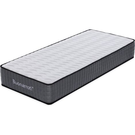 Matelas à une place 80x190X25H cm avec ressorts ensachés et mousse à mémoire de forme - Balto (1/4)