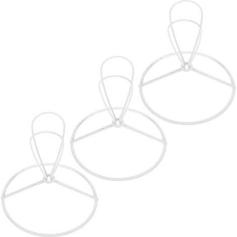 3 portalámparas de hierro para bombillas, clips fáciles de instalar, estructura duradera para bricolaje, accesorios de iluminación, anillos de metal