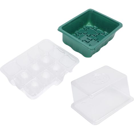 Kit de démarrage pour plantes : 5 plateaux de culture, couvercle transparent ventilé, lampe de croissance à spectre complet avec contrôleur. (1/5)