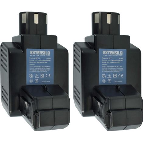 EXTENSILO 2x Akku kompatibel mit Hilti TE 5 A Werkzeug (4000 mAh, NiMH, 24 V)