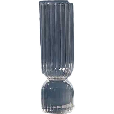 Ornements en verre Vase décoratif en verre rayé coloré (orange) (1/5)