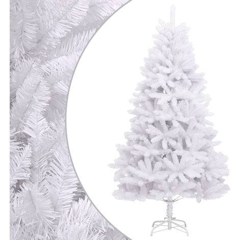 Künstlicher Weihnachtsbaum Klappbar mit Ständer Weiß 180 cm