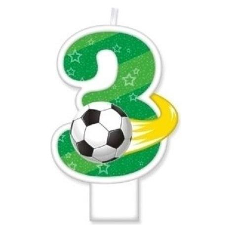 Vela de cumpleaños de 3 bolas de 8 cm