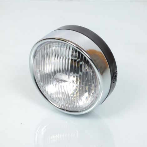 Optique avant Guia pour Mobylette Peugeot 50 103 noir Ø140 transp (1/5)