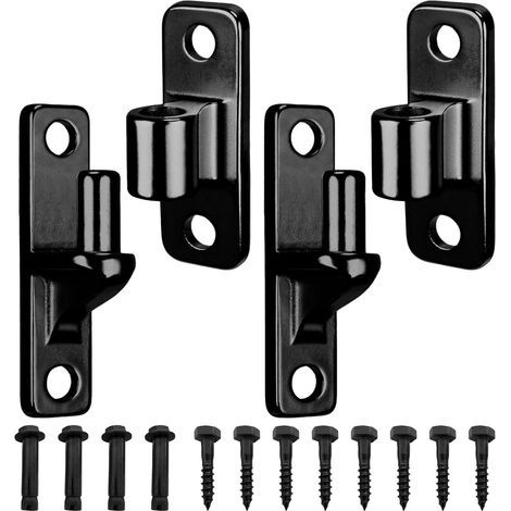 Charnières de portail en acier inoxydable 304 avec vis, lot de 2, charnières murales pour portails agricoles, charnières robustes pour portails métalliques et clôtures en bois d'extérieur, axe de char (1/5)