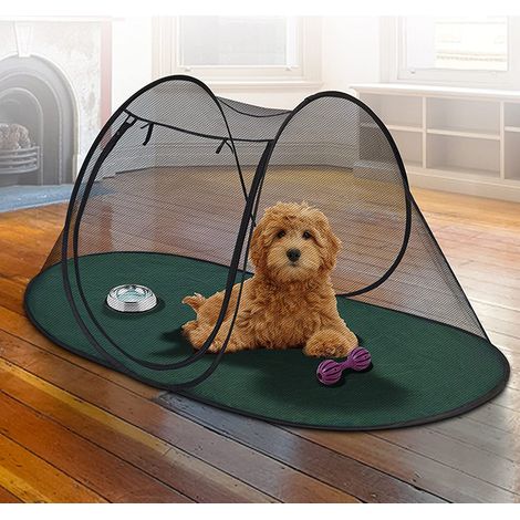 Tente en Maille pour Animaux De Compagnie Tente Pliable pour Animaux De Compagnie,Moustiquaire Pliable Extérieure pour  De Compagnie Tente Domestique Respirante Anti-Morsure