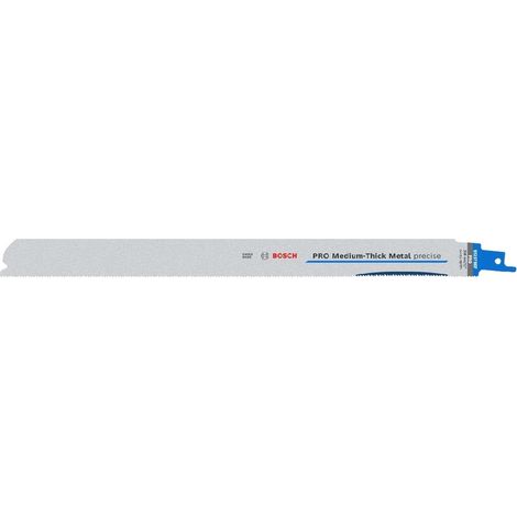 Lama per sega a sciabola Bosch PRO, spessore medio, precisa per metallo, modello S1237BEF, 1,1 x 25 x 300 mm, confezione da 5 pezzi. (1/2)