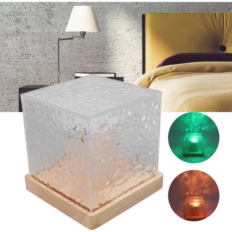 RGBW-Kristall-Nachtlicht, kreative Nachttischlampe, 16-Farben-Fernbedienung, quadratisches Nachtlicht mit sieben Farben, dynamisches Stimmungs-Nachtlicht, dekorative Projektorlampe für den Schreibtisc (1/5)