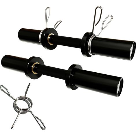 Barres d'haltères chargeables, poignée d'haltère olympique pour plaques de poids olympiques de 5,1 cm, idéales pour la salle de sport à la maison et la musculation (1/5)