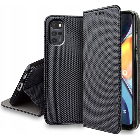 SMART MAGNET GESCHLOSSENE HÜLLE MIT KLAPPE SCHWARZ FÜR MOTOROLA MOTO G22 4G + GLAS (1/5)