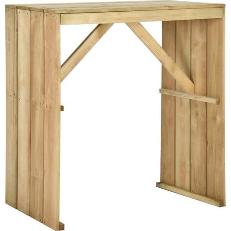 Mesa de bar de madera de pino impregnada 100x60x110 cm vidaXL (1/5)