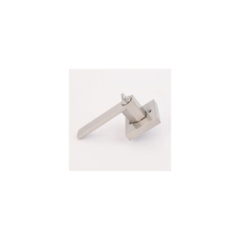 Türgriff für Schlafzimmer/Badezimmer, geeignet für private Badezimmer- und Innentüren, robuster Türgriff mit Schloss, Oberfläche in Satin-Nickel - Crezuo (1/4)