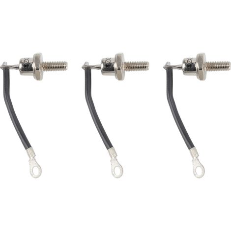 Lot de 3 diodes de remplacement 25A ZX25 12 pour générateur diesel portable (petit modèle), avec fil noir négatif. (1/5)