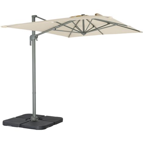 sweeek - Rechteckiger Ampelschirm 2x3 m