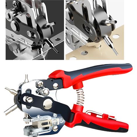 Pince à trous en V en acier inoxydable pour cuir, coupe précise 185mm, outil de sellerie professionnel. (1/5)