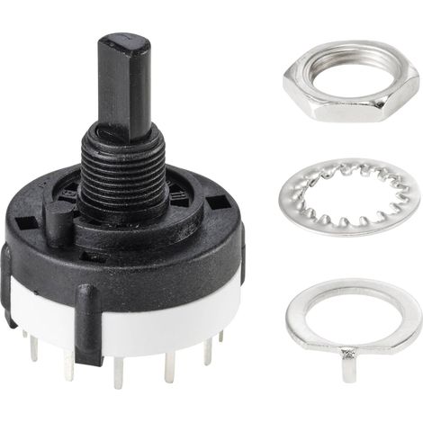 TRU COMPONENTS TC-9415612 SR26B4-2X6-7-20 Commutateur rotatif 250 V 150 mA 12 x 30 ° 1 pc(s) Y320722 (1/5)