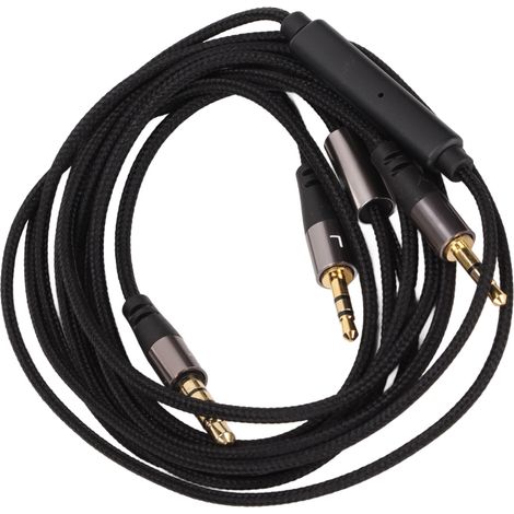Câble audio 3.5mm vers double 2.5mm pour casque Master Tracks HD V8 V10 V12 X3 (1/5)