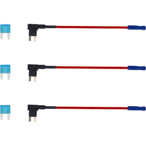 Fuse Tap - Adaptateur Mini Fusible à Double Emplacement - Pour Boîte à Fusibles Automobile - 10 A - 12 V / 24 V - Lot de 3 (1/5)