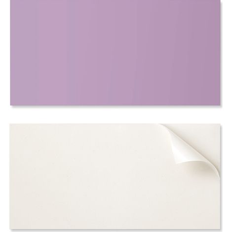 Panel decorativo adhesivo para una r谩pida transformaci贸n de pared, 100 x 50 cm, color morado claro.