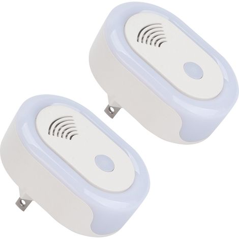 2 répulsifs à ultrasons anti-insectes, conversion de fréquence intelligente, sûr et inoffensif, prise 90-250 V US (1/5)
