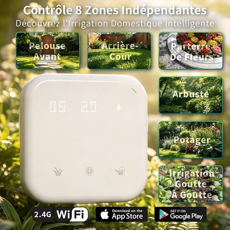 Spark 8 Zone Watering Timer for Garden, WiFi Controlled App (1/3)