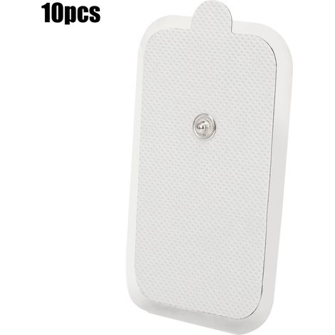 10 électrodes de massage réutilisables EMS/TENS pour la physiothérapie, 5 x 9 cm / 2 x 3,5 pouces, ciblant les méridiens. (1/5)