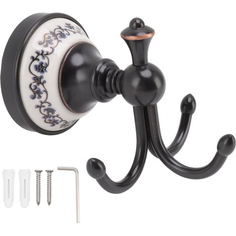 Retro-Wandhaken mit 3 Zinken, korrosionsbeständig, Handtuchhaken für Badezimmer oder Schlafzimmer