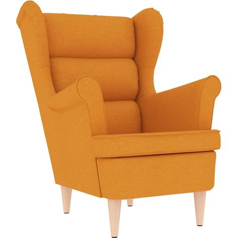 Fauteuil de Salon，Chaise，Fauteuil jaune foncé 74x84x100 cm tissu CFW158281 (1/5)