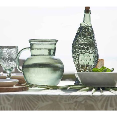 Bouteille carafe  poisson sauge 12x33cm (1/4)
