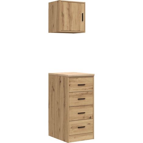 Maison Exclusive - Armoires garage 2 pcs chêne artisanal bois d'ingénierie
