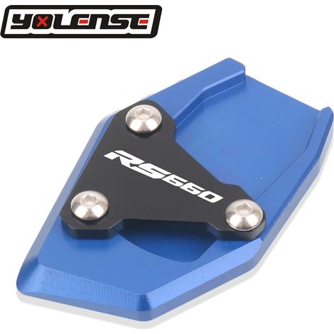 (Bleu) Compatible avec Aprilia RS660 RS 660 2020-2023 2021 : béquille latérale, extension de béquille, plaque de support, support agrandissant, puissance maximale (1/3)