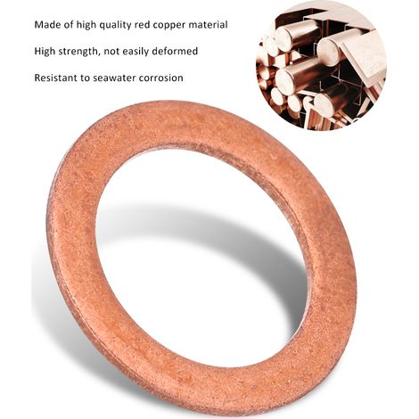 5 Pièces Joints d'Étanchéité en Cuivre pour Bouteille de Plongée, Rondelles d'Étanchéité AS-050-6, Accessoires de Valve et Pièces de Rechange (1/4)