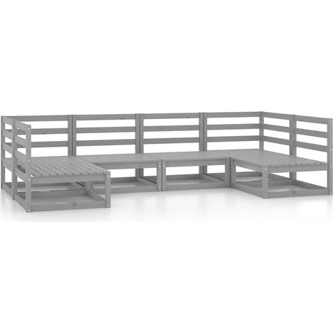 Maison Exclusive - 6-tlg. Garten-Lounge-Set Massivholz Kiefer (1/5)