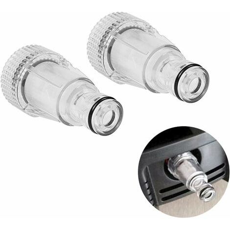 Filtre À Eau pour Nettoyeur Haute Pression,Nettoyeurs Haute Pression Outil de Nettoyage de Voiture Pièces de Rechange de Connexion Haute Pression 6432mm Fontainebleau 2Pcs (1/5)