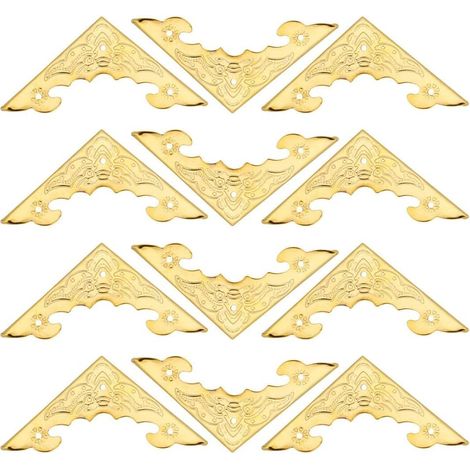 XYWHPGV Protections d'angles de boîte, style vintage doré, en (1/5)