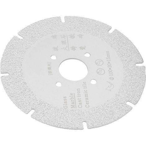 Disque de coupe diamant brasé pour marbre, meule de polissage et de meulage, outils de quincaillerie, argent, 100 x 20 x 15 mm (1/5)